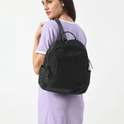 Angeline Black Polyester Medium Backpack image 1