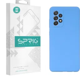 Sprig Liquid Silicone Back Cover for Samsung Galaxy A52 (Blue) image 1