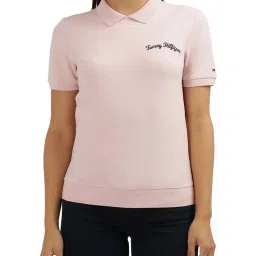 Tommy Hilfiger Pink Logo Regular Fit Polo T-Shirt image 1