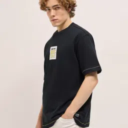 The Bear House Black Cotton Oversized Print T-Shirt-picture-18