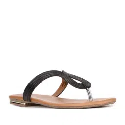 Bata Women's Black Thong Sandals-picture-39
