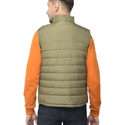 Woodland Light Green High Neck Polyester Jacket image 2