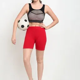Gracit Red Cotton Sports Shorts image 4