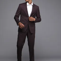 Louis Philippe Self Design Slim-Fit Single-Breasted Two-Piece Formal Suit-picture-33
