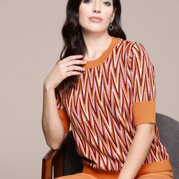 Label Ritu Kumar Chevron Printed Acrylic Pullover-picture-33
