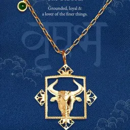 Jaypore Gold Lobster Claw Taurus Pendant-picture-26