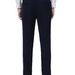 JB Studio Navy Blue Slim Fit Trousers image 2