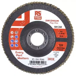 RS PRO Zirconium Dioxide Flap Disc 125mm P60 Grit, 1849846-picture-42