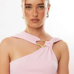 StyleCast x Revolte One Shoulder Fitted Crop Top image 4