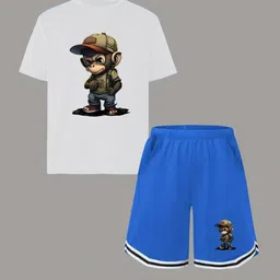 YK Girls Graphic Printed T-shirt With Shorts-image-95