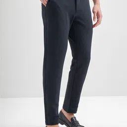 HIGHLANDER Men Solid Tapered Fit Mid Rise Chinos Trousers image 4