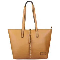 Giordano Brown Solid Tote Handbag-image-8