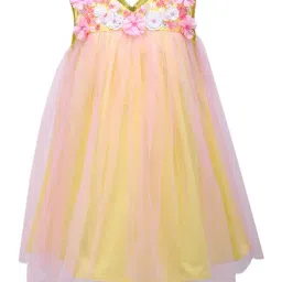 A Little Fable Kids Yellow Applique Dress-picture-25