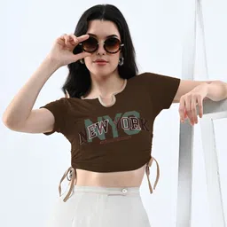 Genzy Women Typography Printed Cotton Crop Top-image-47