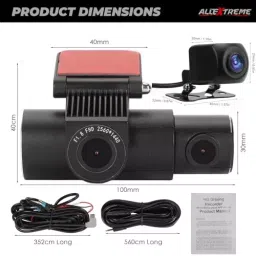 AllExtreme 1440+1080 P 140° Wide Viewing Angle Car Dash Camera with 128 GB SD Card, X13 image 5