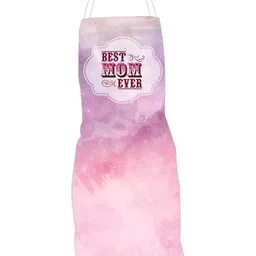 THEYAYACAFE Pink & Purple Printed Velvet Waterproof Mother's Day Apron-image-31