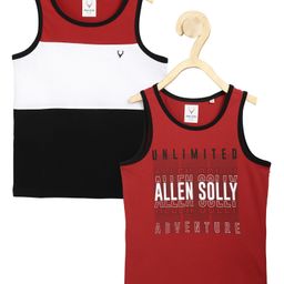 Allen Solly Juniors Sleeveless T Shirt Pack 2 - Red White-picture-10