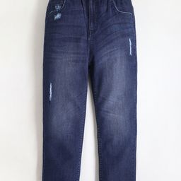 Cherry Crumble By Nitt Hyman Stylish Unisex Solid Denim Stretchable Jeans -  Navy Blue-picture-31