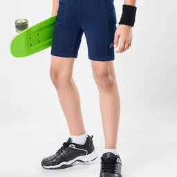 Pine Active Super Stretch Solid Cycling Shorts - Navy Blue-picture-15