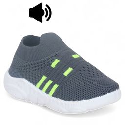 Lil Lollipop Abstract Designed Slip On Musical Shoes - Grey-picture-36