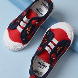Kidsville Marvel Featuring Spiderman Designed Slip On Shoes - Navy Blue & Red-picture-14