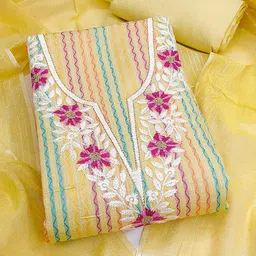 Peachmode Embroidered Unstitched Dress Material-picture-24