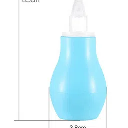 The Cheeky Kidzz Pack of 2 Baby Nose Nasal Aspirator Suction Cleaning Tool Mucus Congestion Relief Teether Manual Nasal Aspirator(BLUE) image 2