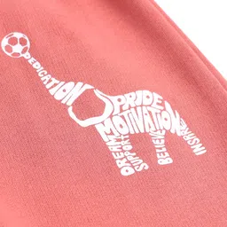 Tango Looper Knit Full Length Lounge Pant With Animal Print - Red image 3