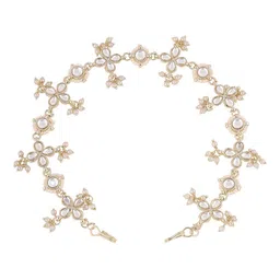 Priyaasi Women Gold-Plated Artificial Stones and Beads Studded Matha Patti Head Jewellery image 2