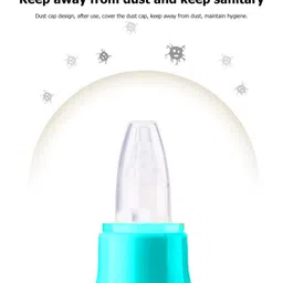 The Cheeky Kidzz Pack of 2 Baby Nose Nasal Aspirator Suction Cleaning Tool Mucus Congestion Relief Teether Manual Nasal Aspirator(BLUE) image 3