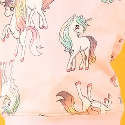 Anthrilo Fleece Full Sleeves Unicorn Star Printed Sweatshirt - Pink image 5