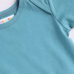 BLUSHES 100% Cotton Knit Halloween Theme Half Sleeves Spooky Text Printed Onesie - Olive Green image 5