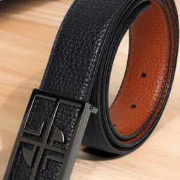 Roadster Men Black PU Reversible Belt with In-Pin Buckle Double the Style-picture-49