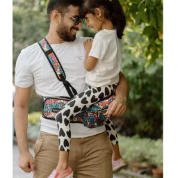 Butt Baby Comic Baby Carrier with Hip Seat & In-built Mini Diaper Bag - Multicolor image 5