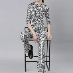 showoffff SHOWOFF White & Black Graphic Print Co-Ord Set image 5