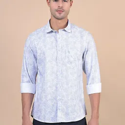 Cantabil Blue Regular Fit Printed Casual Shirt image 1