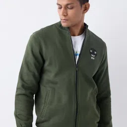 Spykar Green Regular Fit Sweatshirt image 1