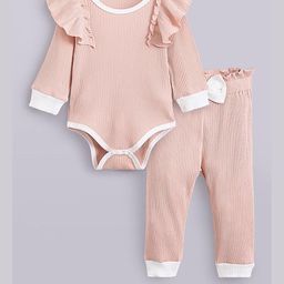 hopscotch 2-Pc Textured Onesie & Pants-picture-45