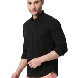 Basics Black Slim Fit Shirt image 3