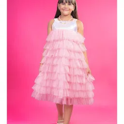 Tiny Girl Neon Pink Barbie Printed Dress image 1