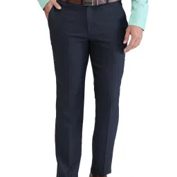 Park Avenue Blue Regular Fit Trousers image 1