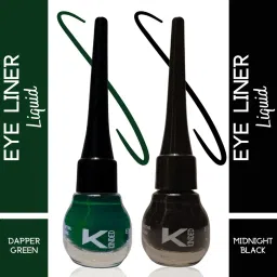 KINDED Liquid Eye Liner Midnight Black & Dapper Green Combo image 1