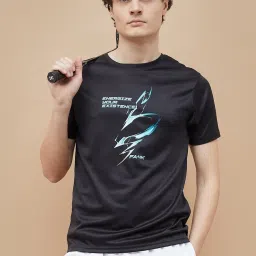 Fame Forever By Lifestyle Black Regular Fit Printed T-Shirt image 1