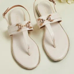 Code by Lifestyle Women's Beige Back Strap Sandals image 1