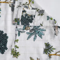 fabindia home Fabindia Teal Cotton 9 ft.  Curtain - Single Piece image 2