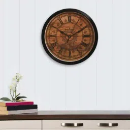 eCraftIndia Designer Round Analog Black Wall Clock-picture-25