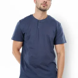 celio Celio* Navy Straight Fit T-Shirt image 1
