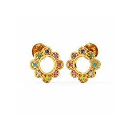 Joyalukkas Gold 22K Chromatic Shimmer Stud Earrings for Women image 5