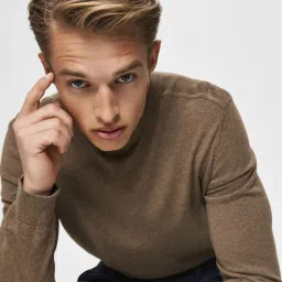 Selected Homme Teak Cotton Regular Fit Self Pattern Sweatshirt image 5