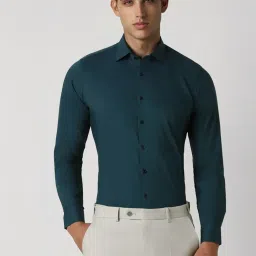 Van Heusen Green Slim Fit Shirt image 1